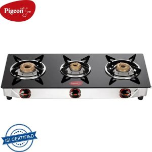 Pigeon Popular 3 Burner Glass Gas Stove