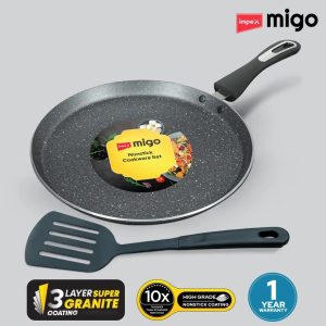 IMPEX Granite Nonstick Tawa 30cm with Spatula