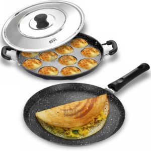 NSVL Nonstick Dosa Tawa Appam Maker Combo