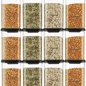 Sacred Black Plastic Grocery Container Set