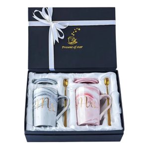 SHOPPOFOBIX Mr & Mrs Ceramic Couple Mug Set