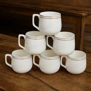 Love Unlimited White Bone China Coffee Cups