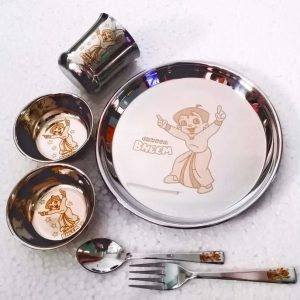 Swarn Bhumi Chhota Bheem Kids Steel Dinner Set